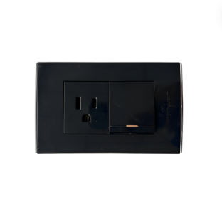 INTERRUPTOR +TOMA C/P MICHELL NEGRO