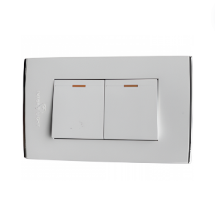 INTERRUPTOR DOBLE CONM MICHELL BLANCO