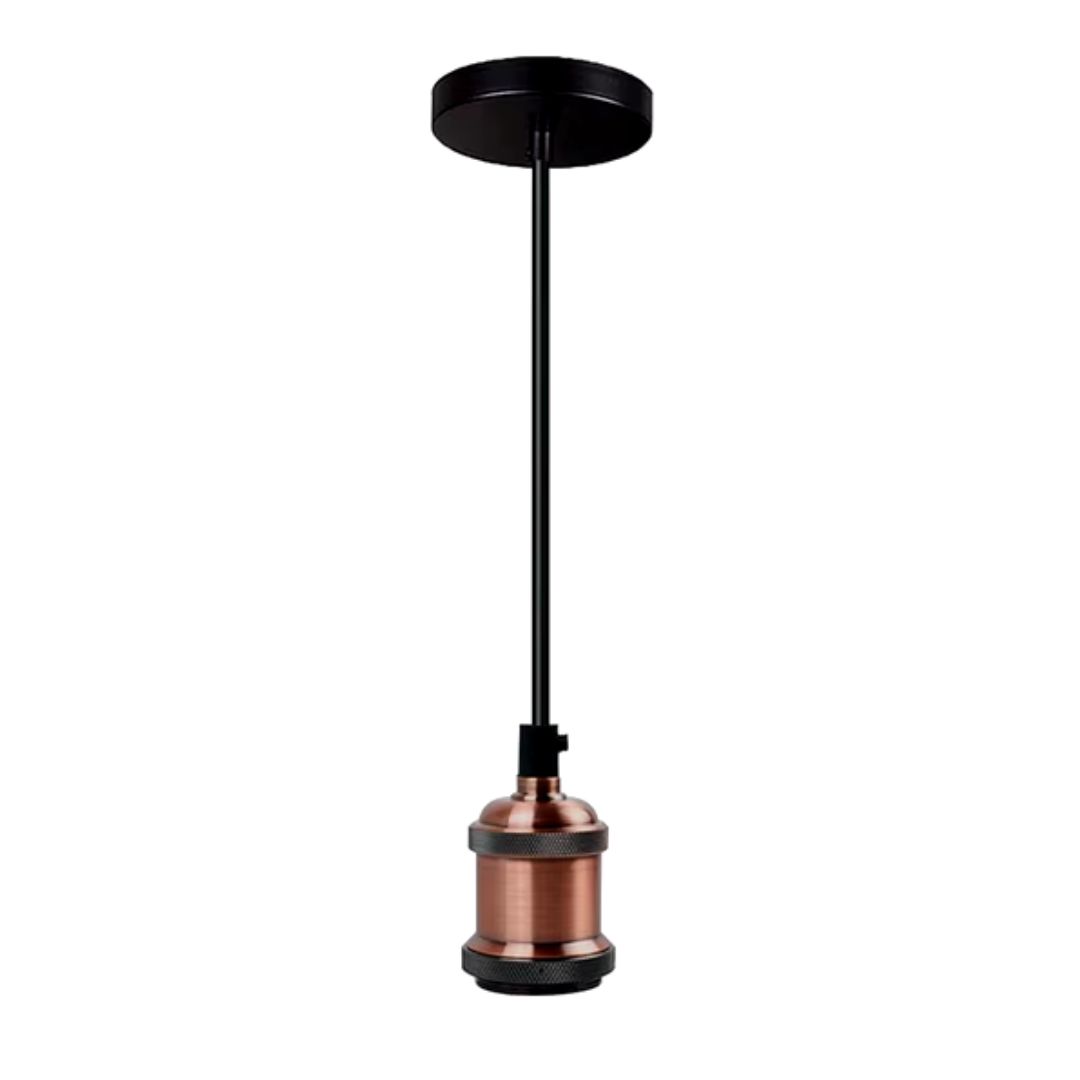 PORTALÁMPARA COLGANTE E-27 COBRE