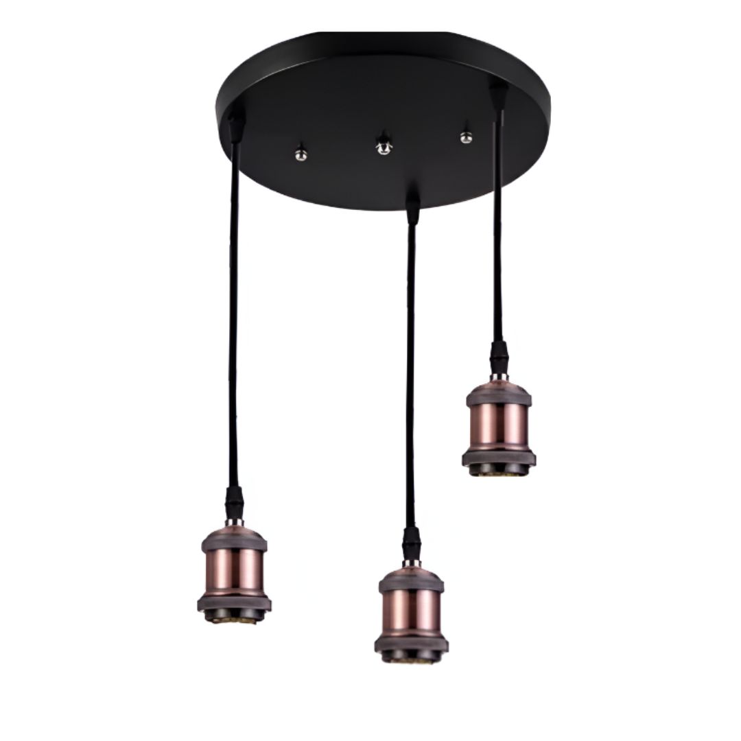 PORTALÁMPARA COLGANTE COBRE TRIPLE B